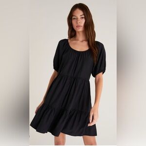Z Supply Black Ruffled Tiered Sundress Size L